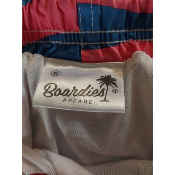 Boardies Apparel Swim Trunks Board Shorts Blue Pink Striped Men's sz XL - Picture 6 of 10